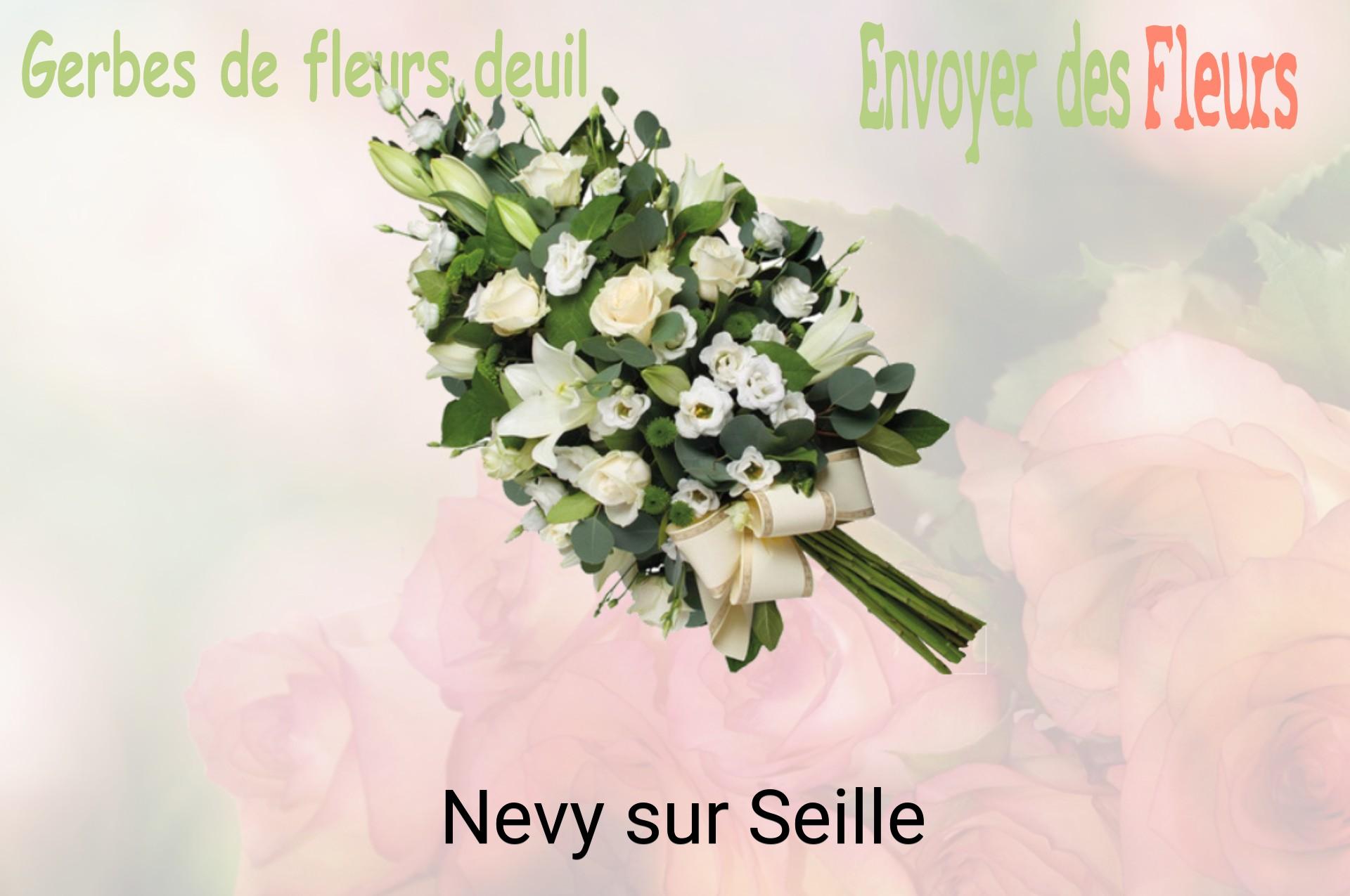 Gerbe de fleurs de deuil livrée à Nevy-sur-Seille
